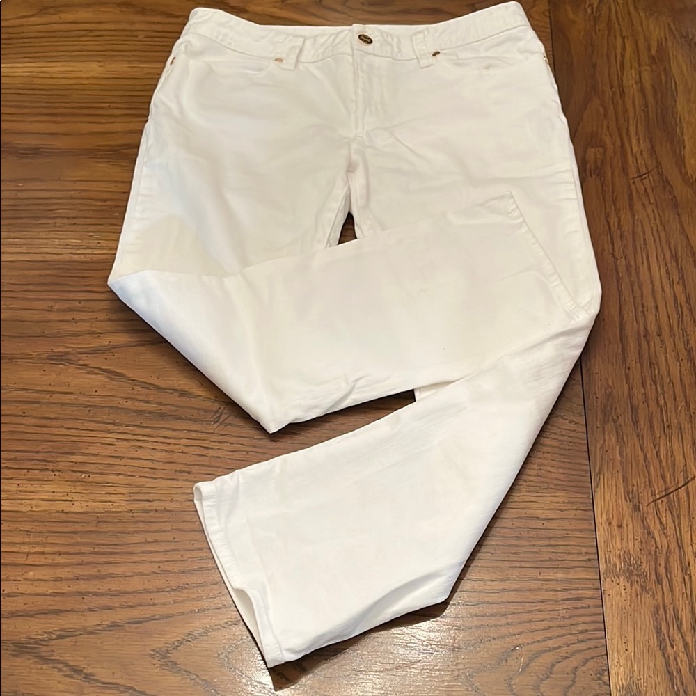 Tory Burch White Cropped Jeans,‎ size 28
